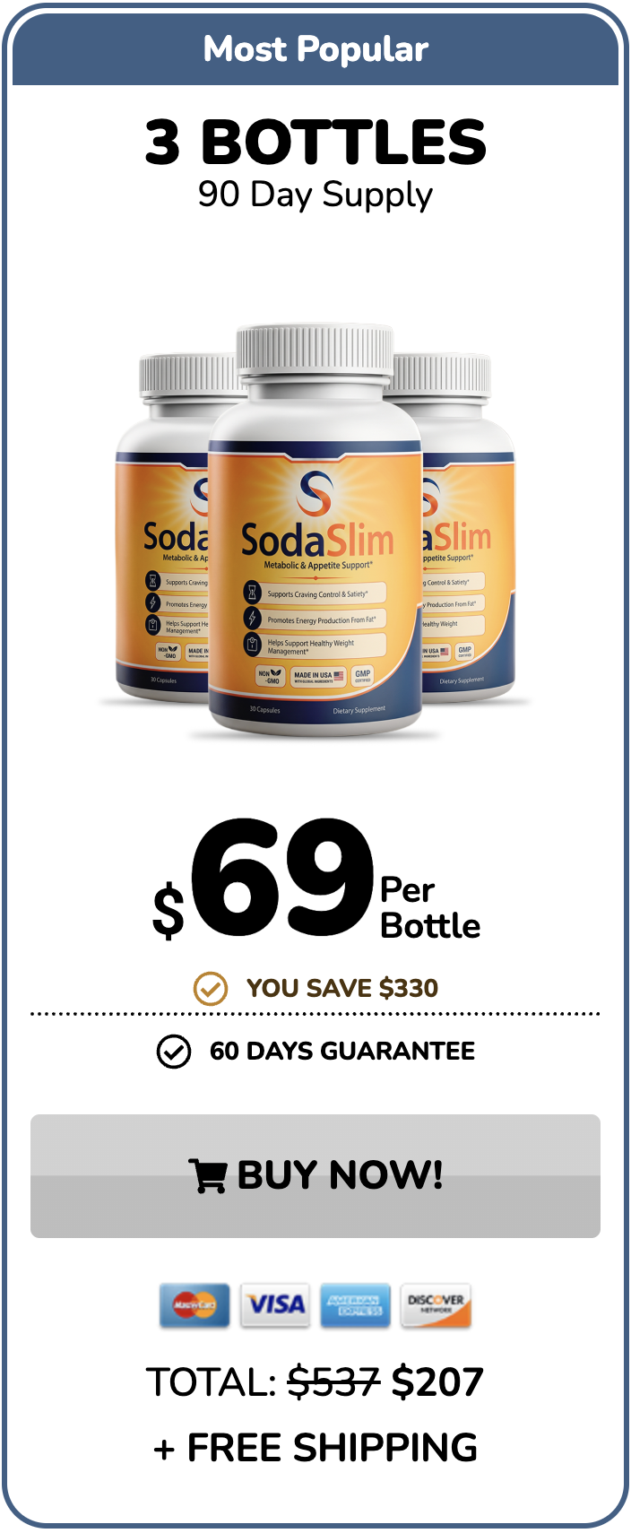 SlimSoda buy now 3 bottles